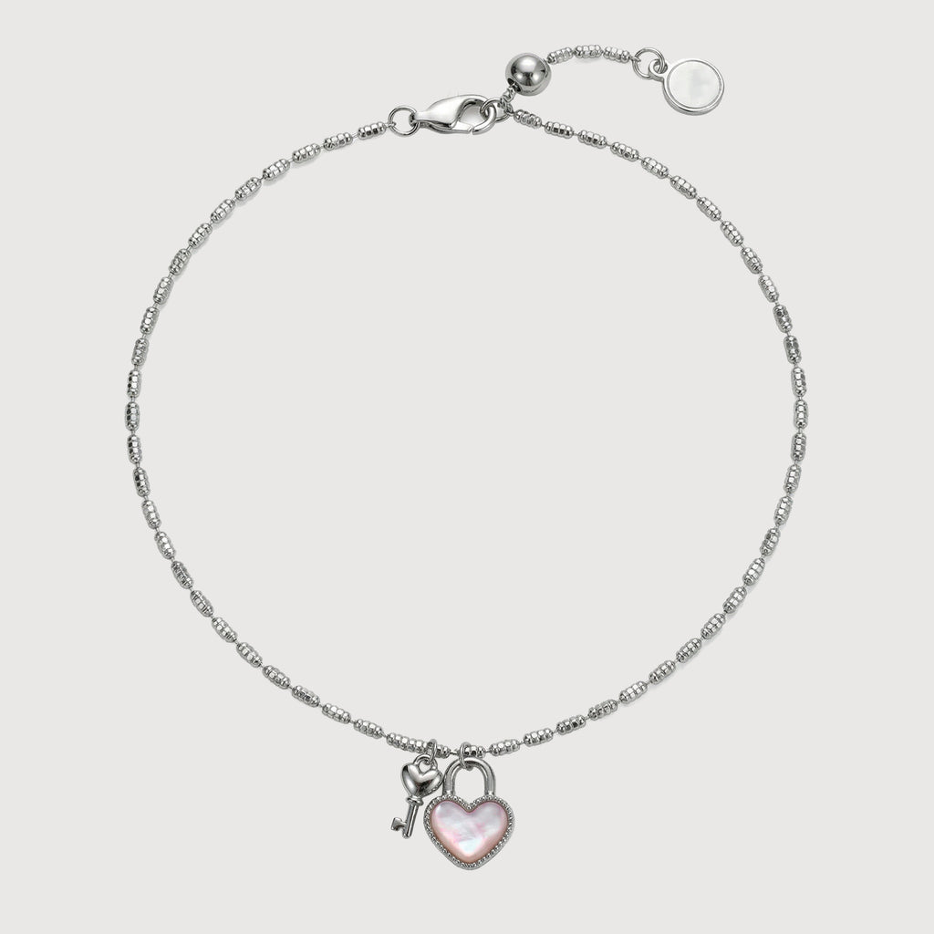 Collar con Dije de Candado en Forma de Corazón