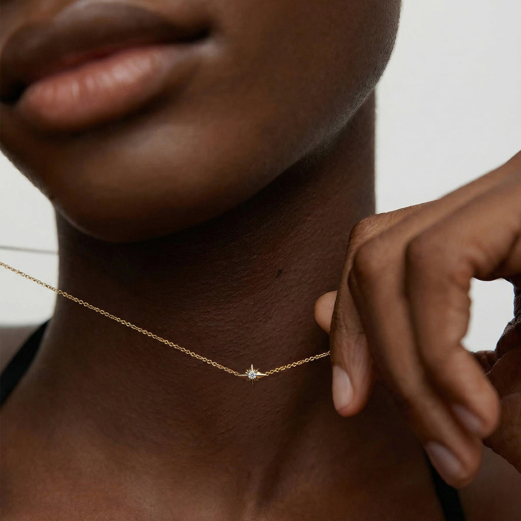 Collar de diamante Starburst