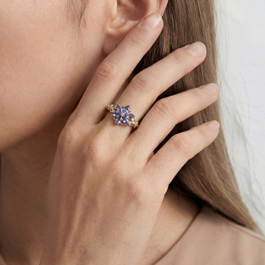 Violet Bloom Ring