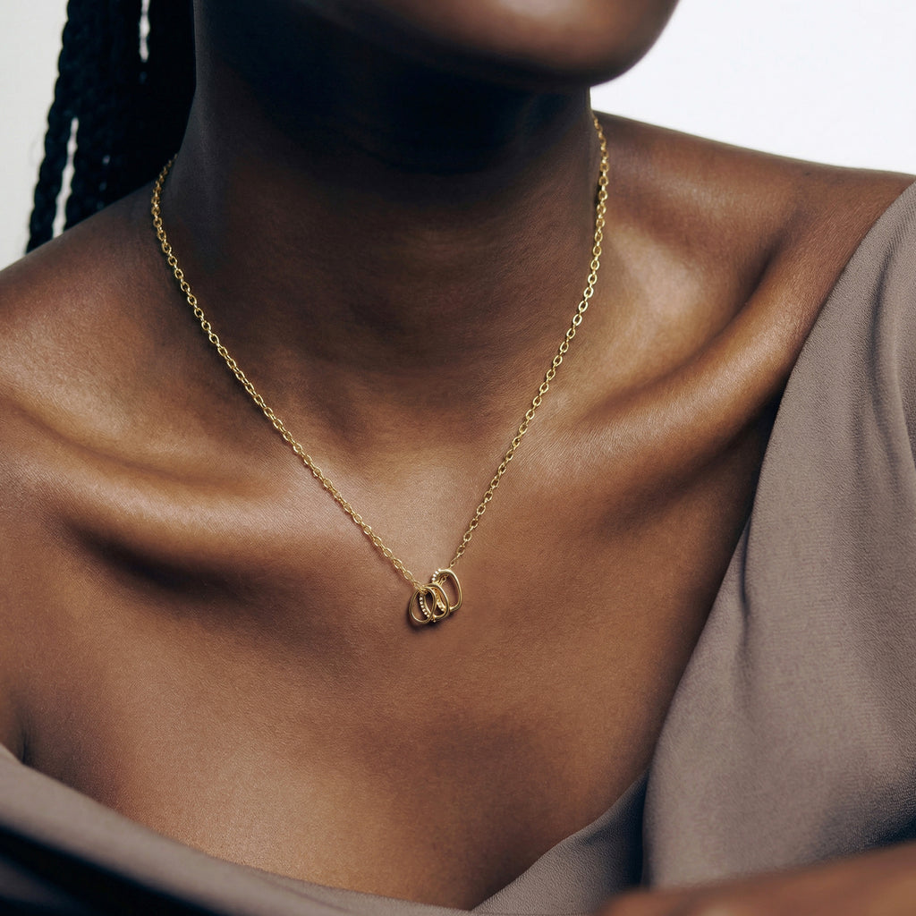 Collar de Circonia Triple Círculo Luxe