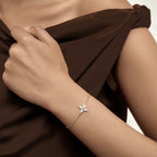 Pulsera de Zirconia de Cuatro Piedras Lujosa
