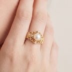 Aurelia Pearl Lace Ring