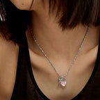 Collar con Dije de Candado en Forma de Corazón