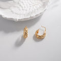 Elegant Gold Braided Hoop Earrings