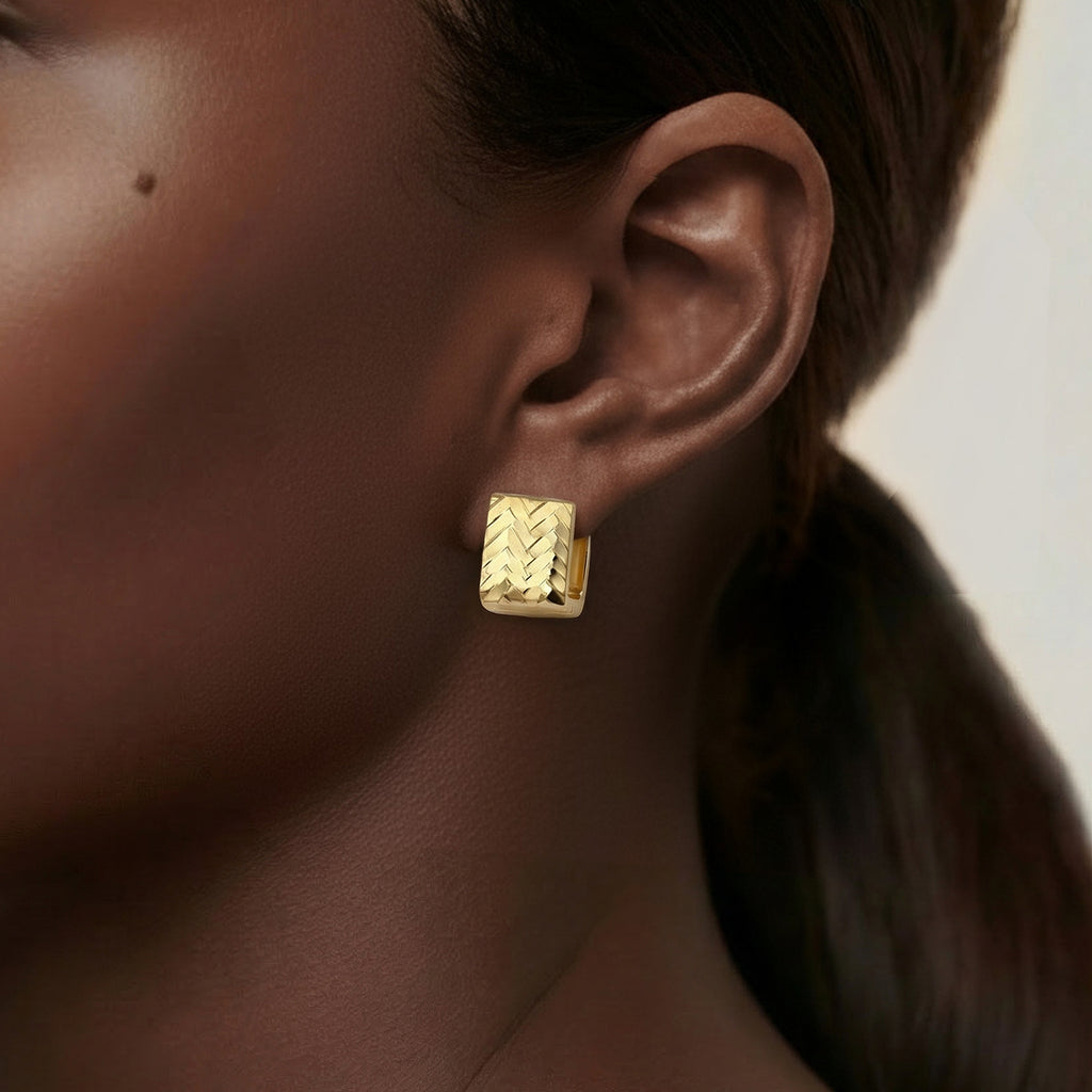 Pendientes de Aro Chevron