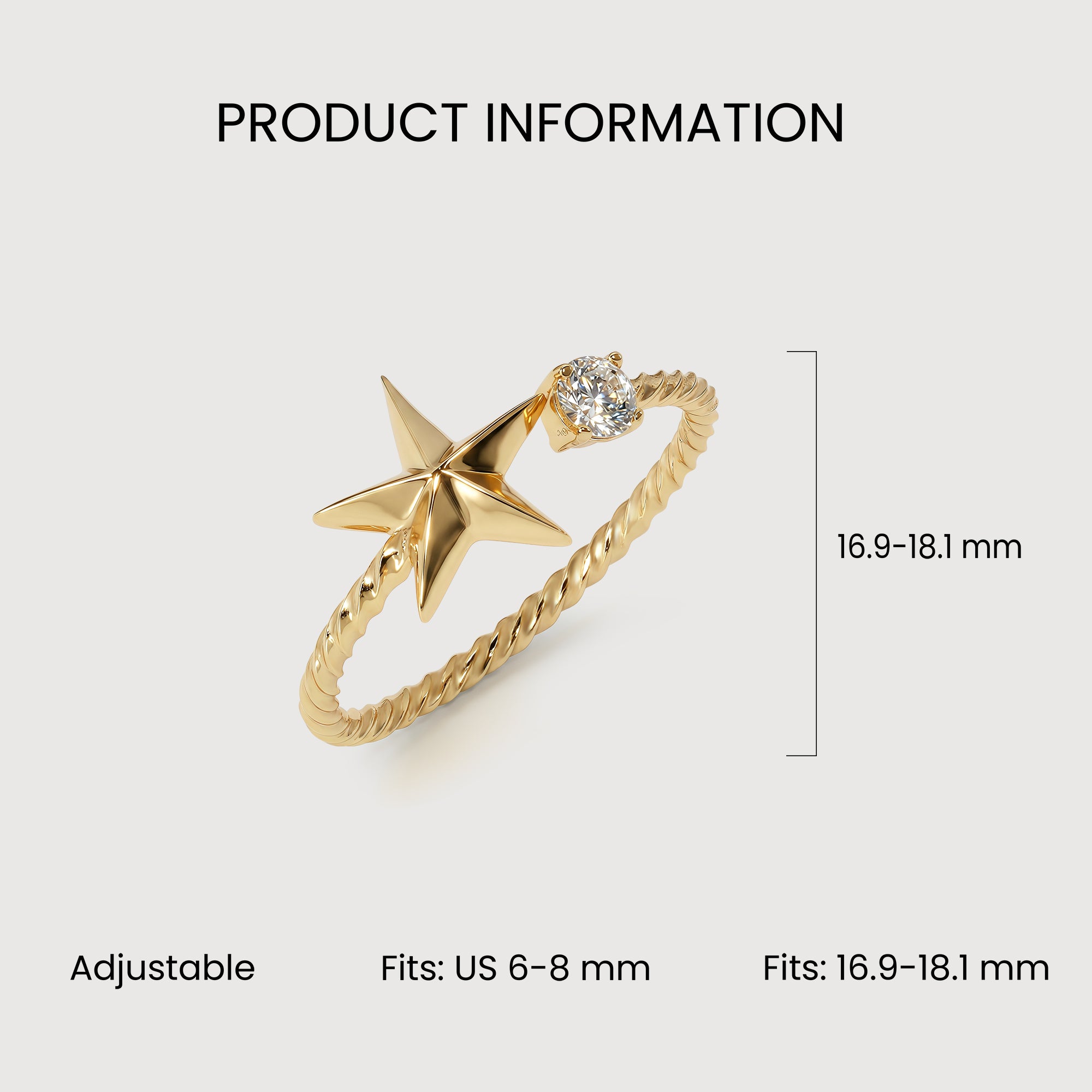 North Star Zirconia Ring