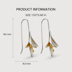 Silver Bloom Drop Earrings