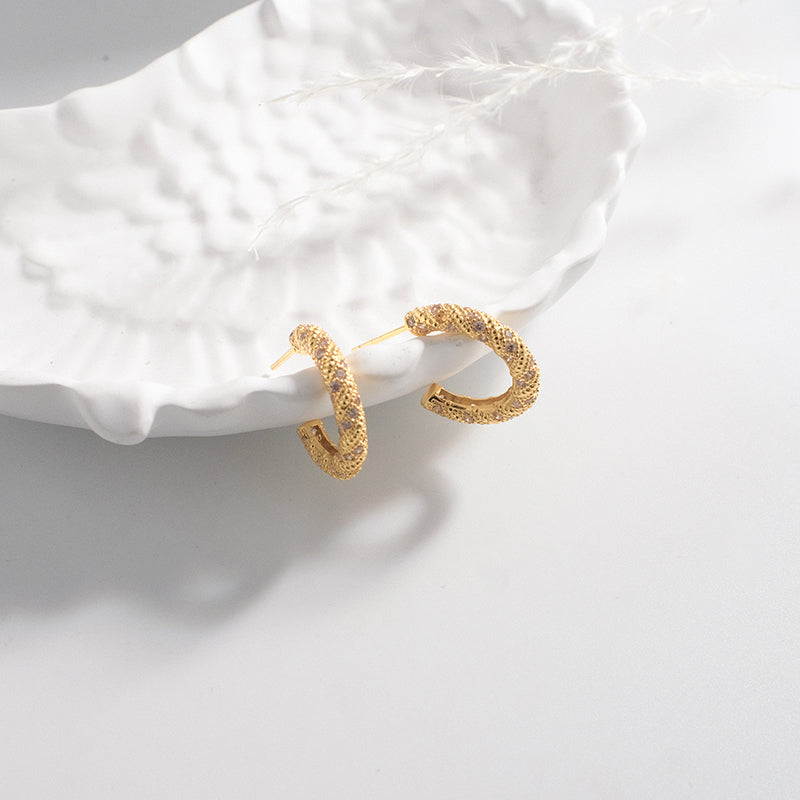 Golden Halo Stud Earrings