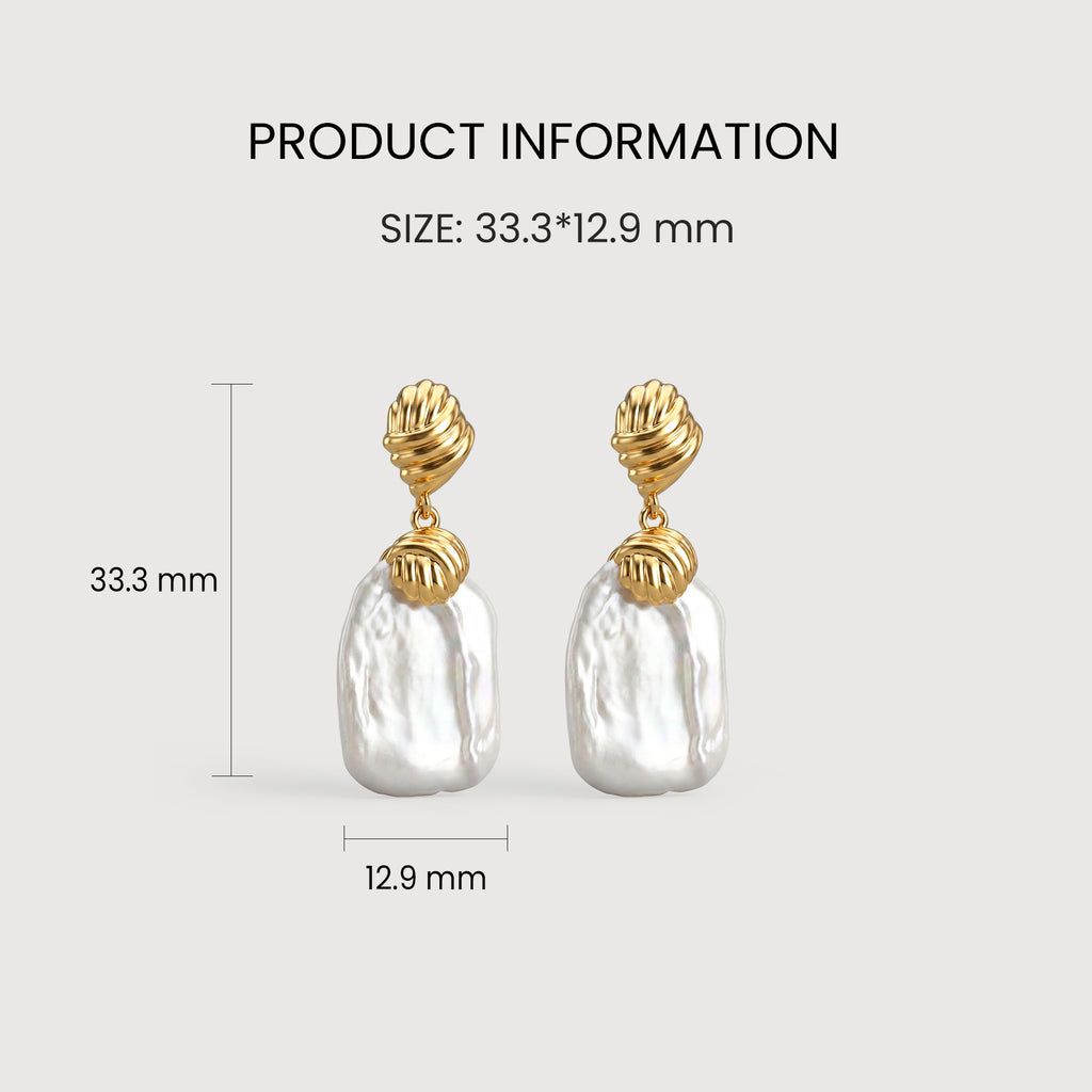 Baroque Pearl Drop Earrings