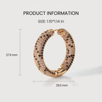 Pendientes de aro Leopard Pavé