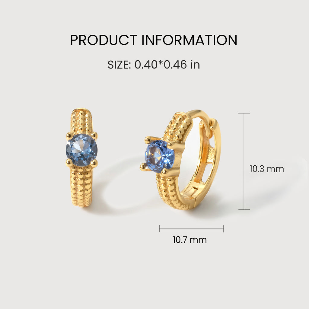 Pendientes Huggie Azure