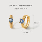 Pendientes Huggie Azure