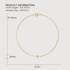 Collar solitario de circonita circular