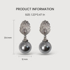 Pearl Leaf Drop Earrings