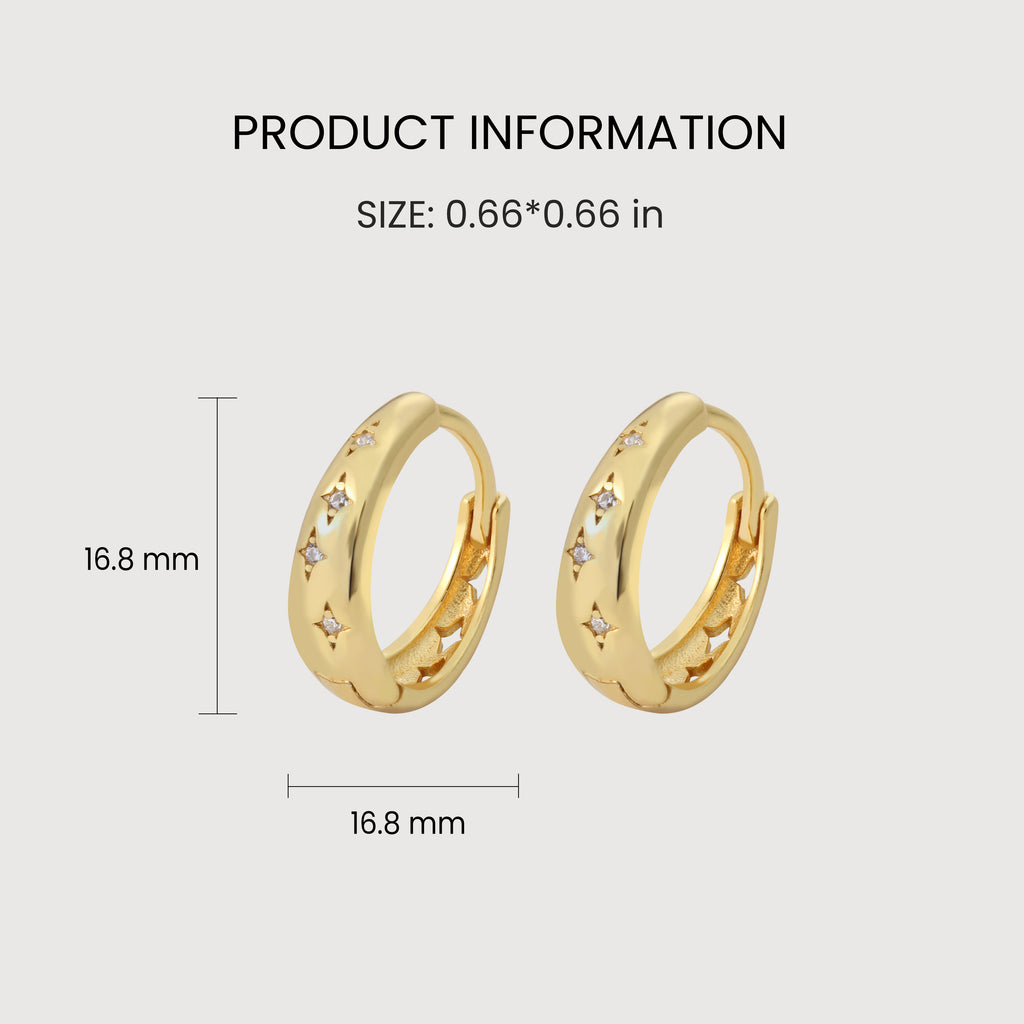 Pendientes Huggie Estrella