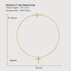 Elegante Collar de Zirconia con Cruz