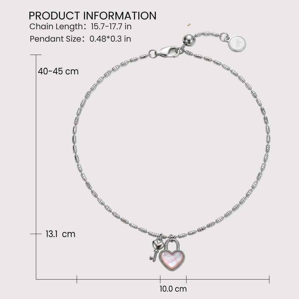 Collar con Dije de Candado en Forma de Corazón
