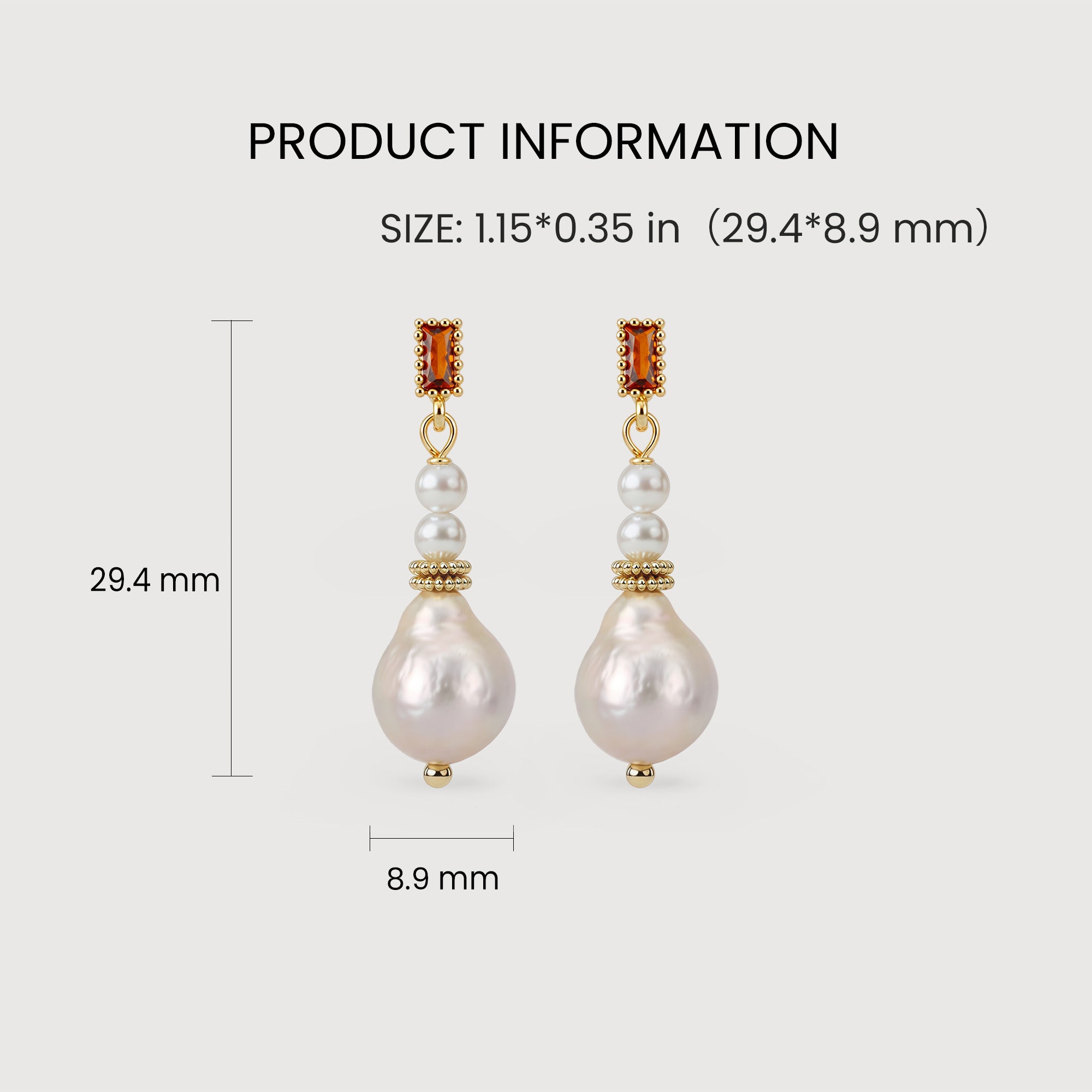 Roselle Pearl Earrings