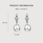 Pendientes de plata con perlas en forma de lágrima