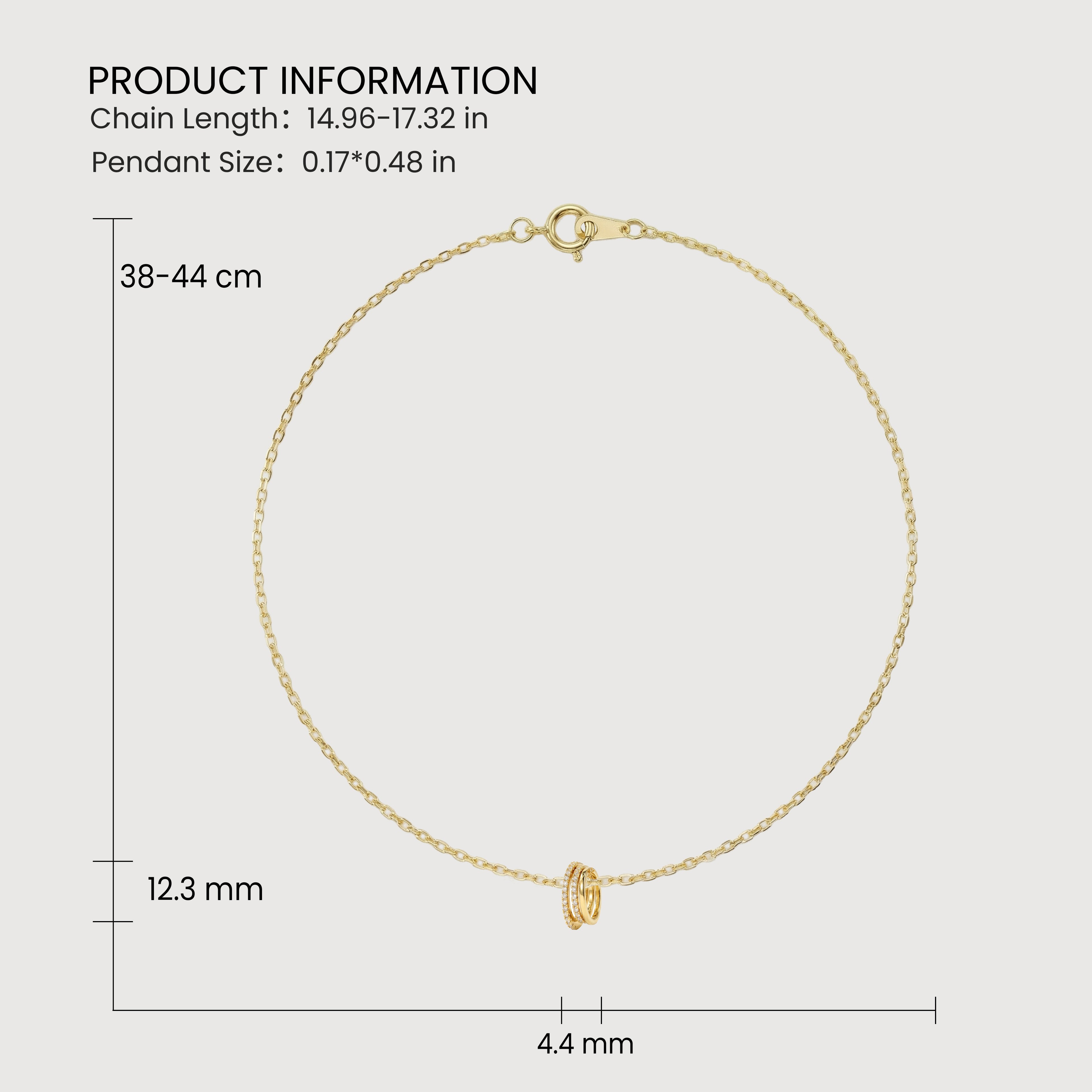 Collar de Circonia Triple Círculo Luxe