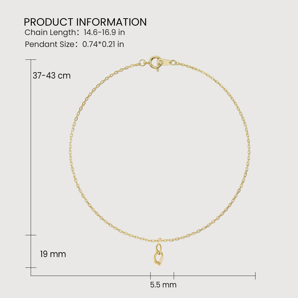 Collar de circonitas de curva infinita