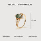 Anillo de ágata verdosa