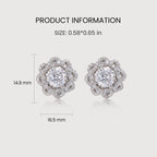 Pendientes de Plata con Flores de Halo