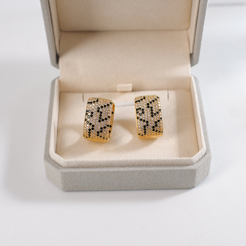 Pavé Serpentine Chain Open-Back Earrings