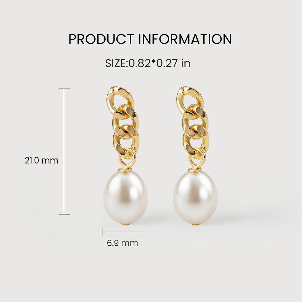Calista Chain Pearl Drops