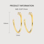 Gold Open Hoop Earrings