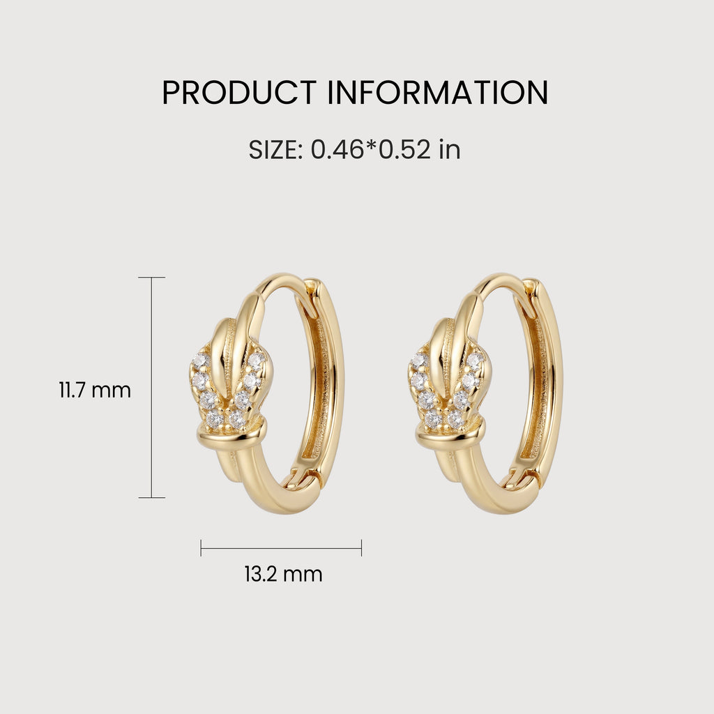 Pendientes Huggie de Corona