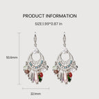 Pendientes colgantes de cristal con dije