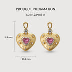 Pendientes de gota Corazón de cristal