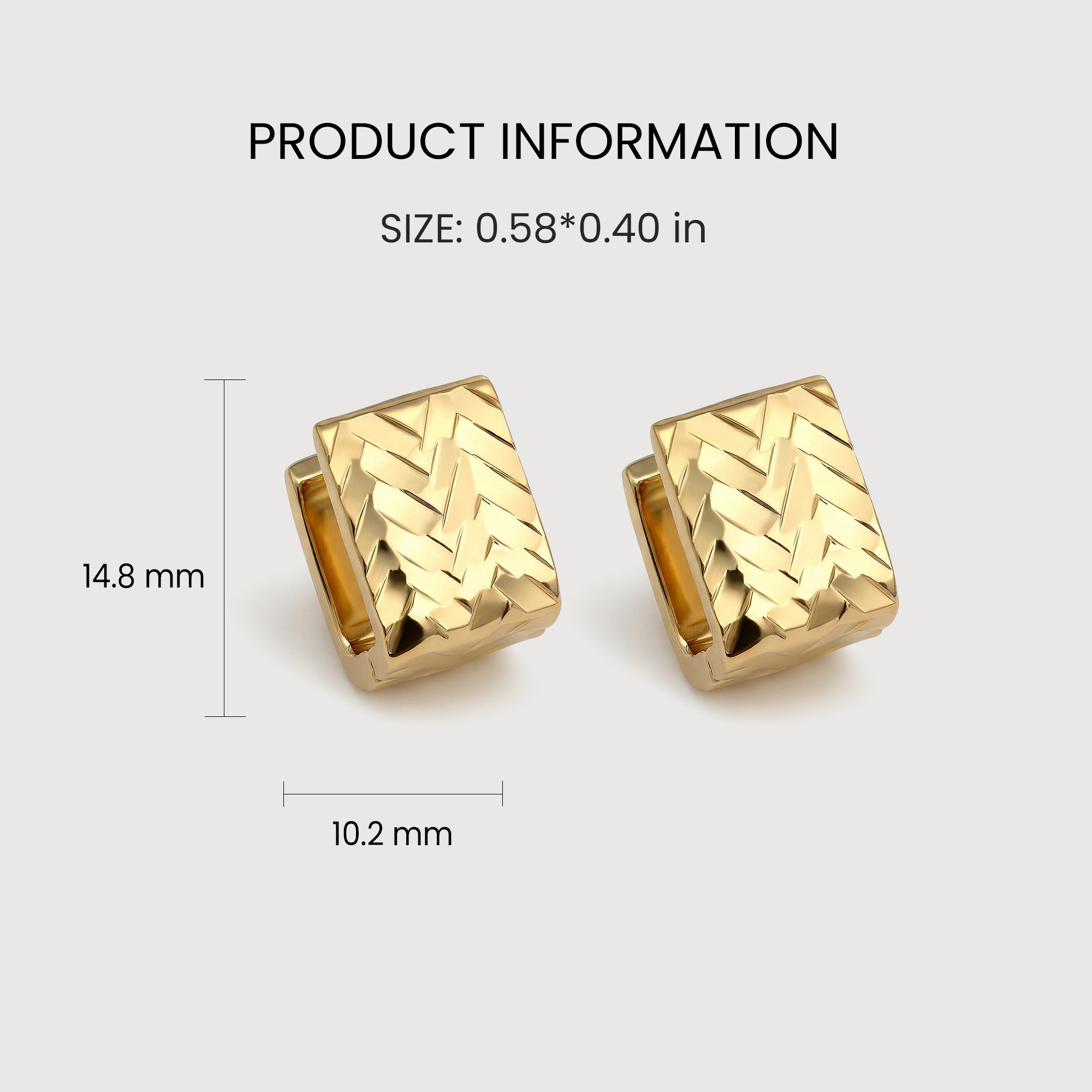 Pendientes de Aro Chevron