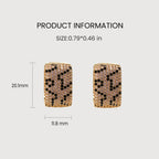 Pendientes Pequeños con Pavé de Leopardo