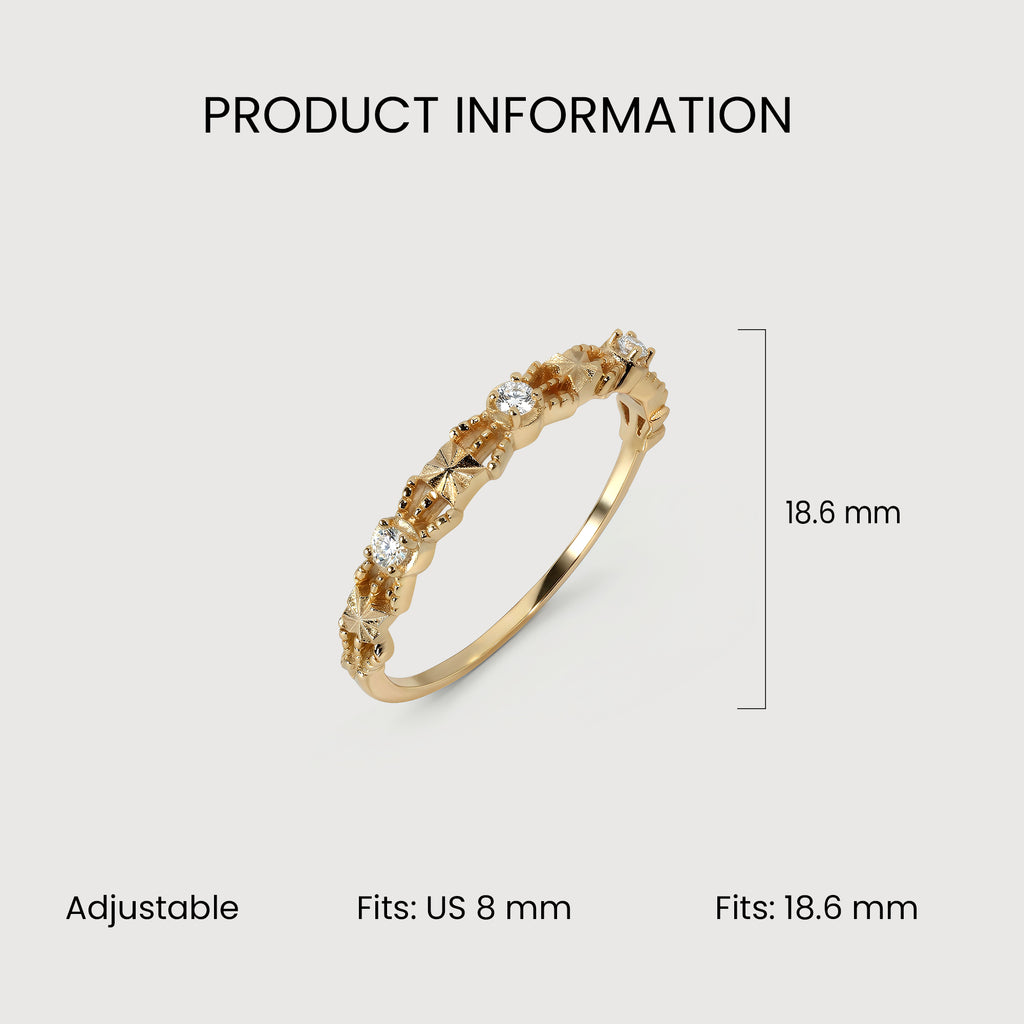 Anillo de circonita Celeste
