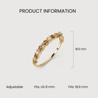Anillo de circonita Celeste