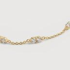 Pulsera elegante de circonitas con engaste biselado
