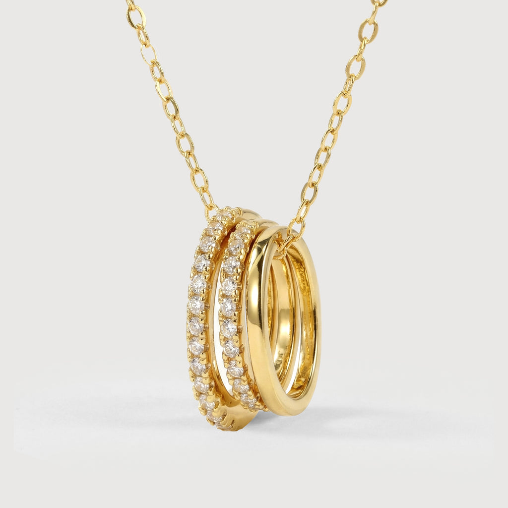 Collar de Circonia Triple Círculo Luxe